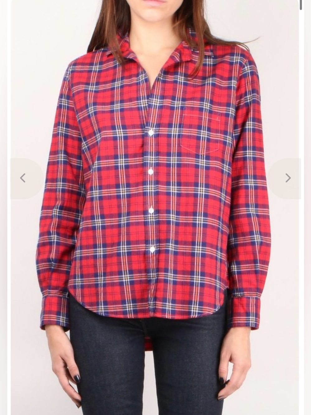 Frank & Eileen Long Sleeve Button Up Eileen Shirt Womens Small Red Plaid Flannel